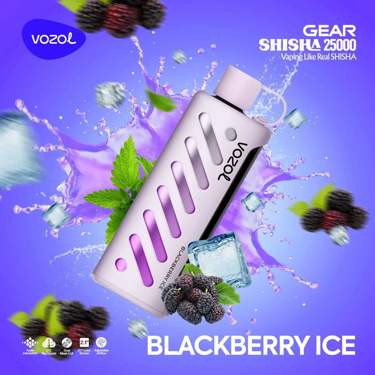 Blackberry-Ice.webp Vozol Gear Shisha 25000 Blackberry Ice - Görsel 1