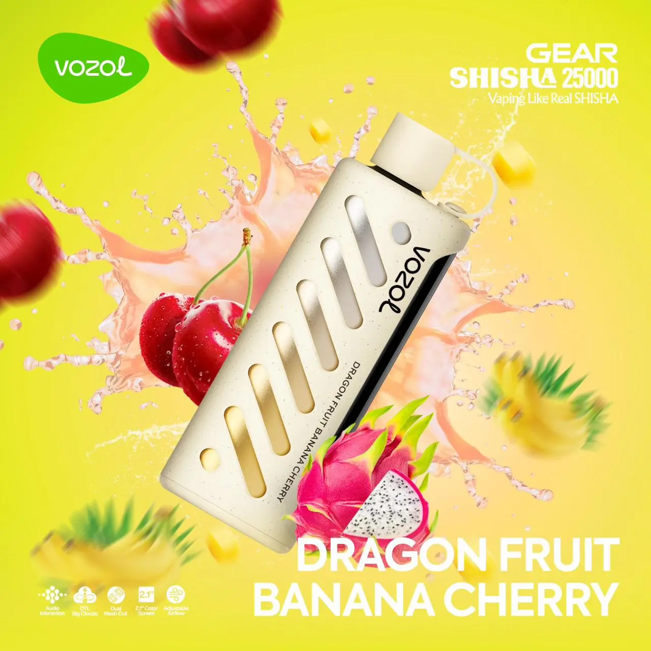 Dragon-Fruit-Banana-Cherry.webp Vozol Gear Shisha 25000 Dragon Fruit Banana Cherry - Görsel 1