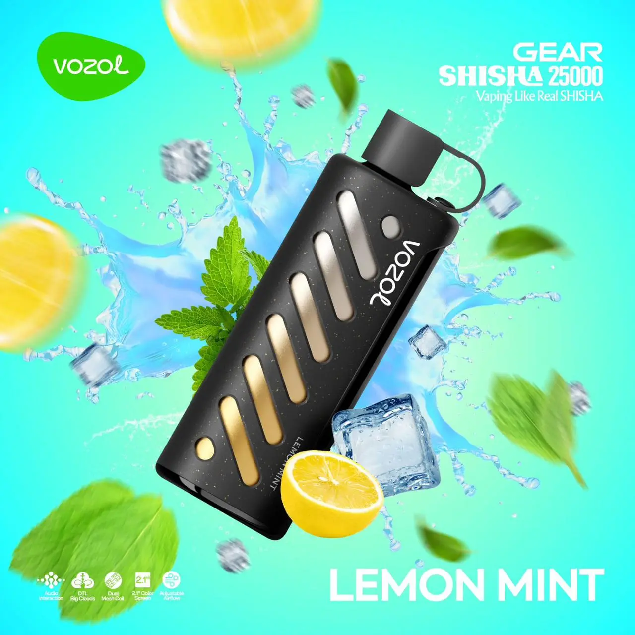 Lemon-Mint.webp Vozol Gear Shisha 25000 Lemon Mint - Görsel 1