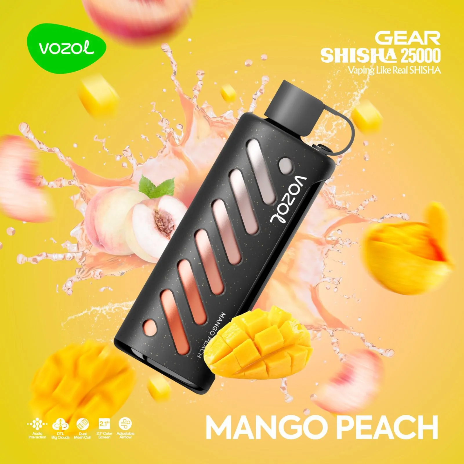 Mango-Peach.webp Vozol Gear Shisha 25000 Mango Peach - Görsel 1