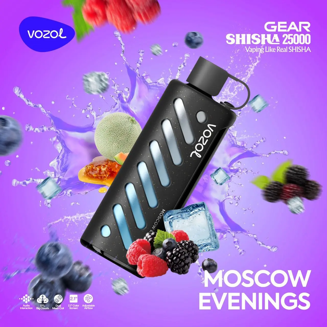 Moscow-Evenings.webp Vozol Gear Shisha 25000 Moscow Evenings - Görsel 1