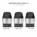Vaporesso XROS COREX 3.0 2 ml Kartuş (0.60 Ohm) – (0.80 Ohm) – (1.2 Ohm)