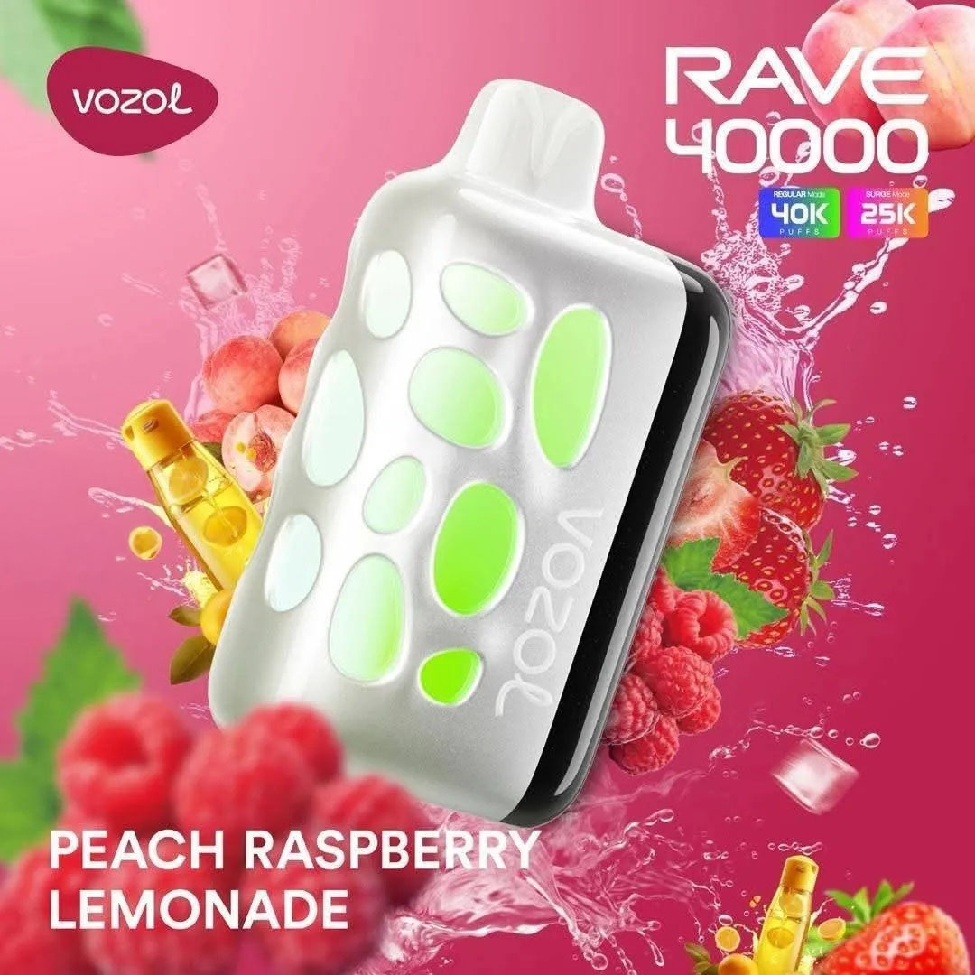 Vozol-Rave-40000-Peach-Raspberry-Lemonade.jpg Vozol Rave 40000 Peach Raspberry Lemonade - Görsel 1