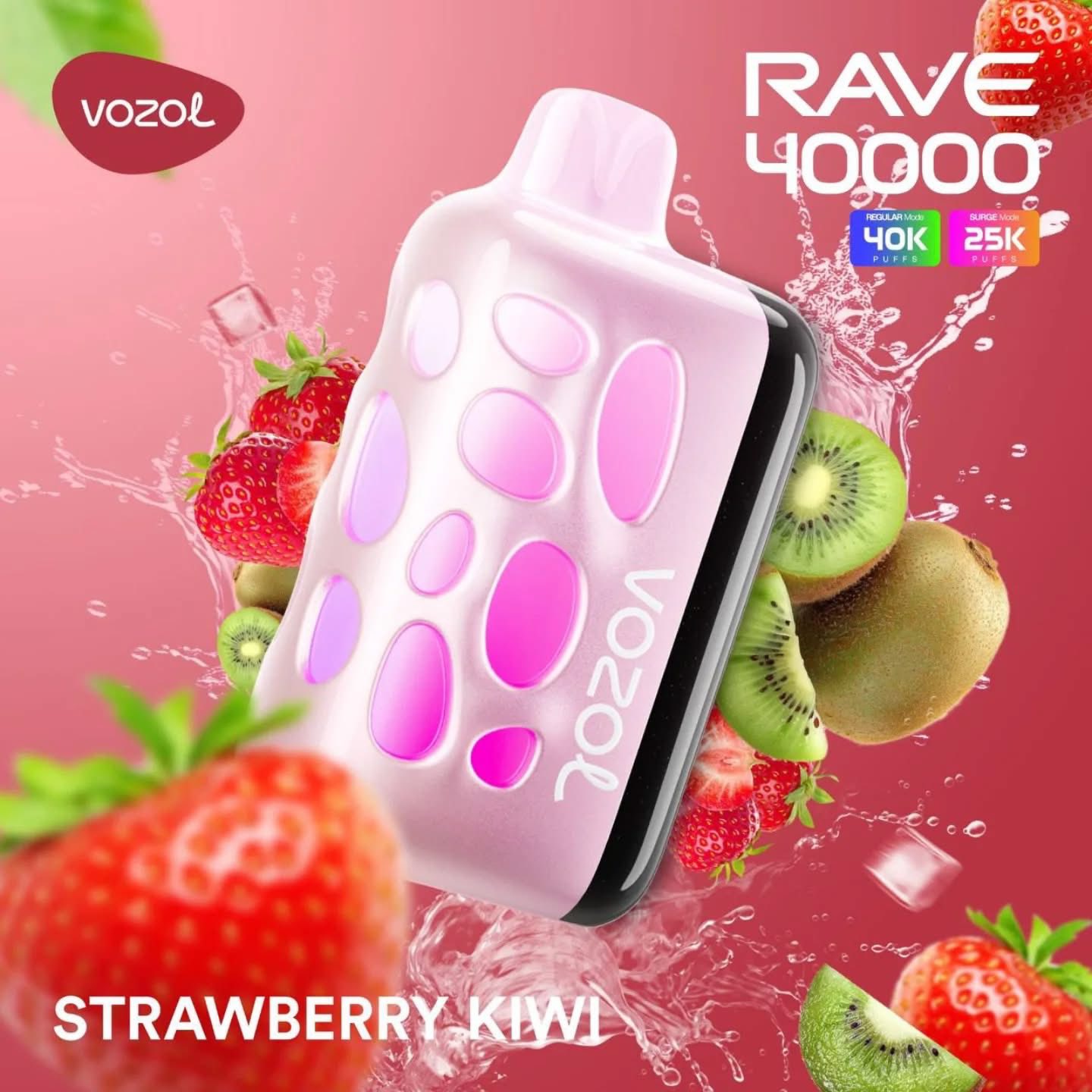 vozol-rave-40000-strawberry-kiwi.jpg Vozol Rave 40000 Strawberry Kiwi - Görsel 1