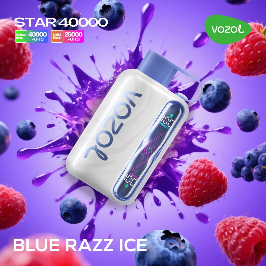 vozol-star-40000-bluerazz-ice.jpg Vozol Star 40000 Bluerazz Ice - Görsel 1