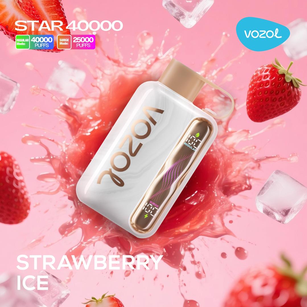 vozol-star-40000-strawberry-ice.jpg Vozol Star 40000 Strawberry Ice - Görsel 1